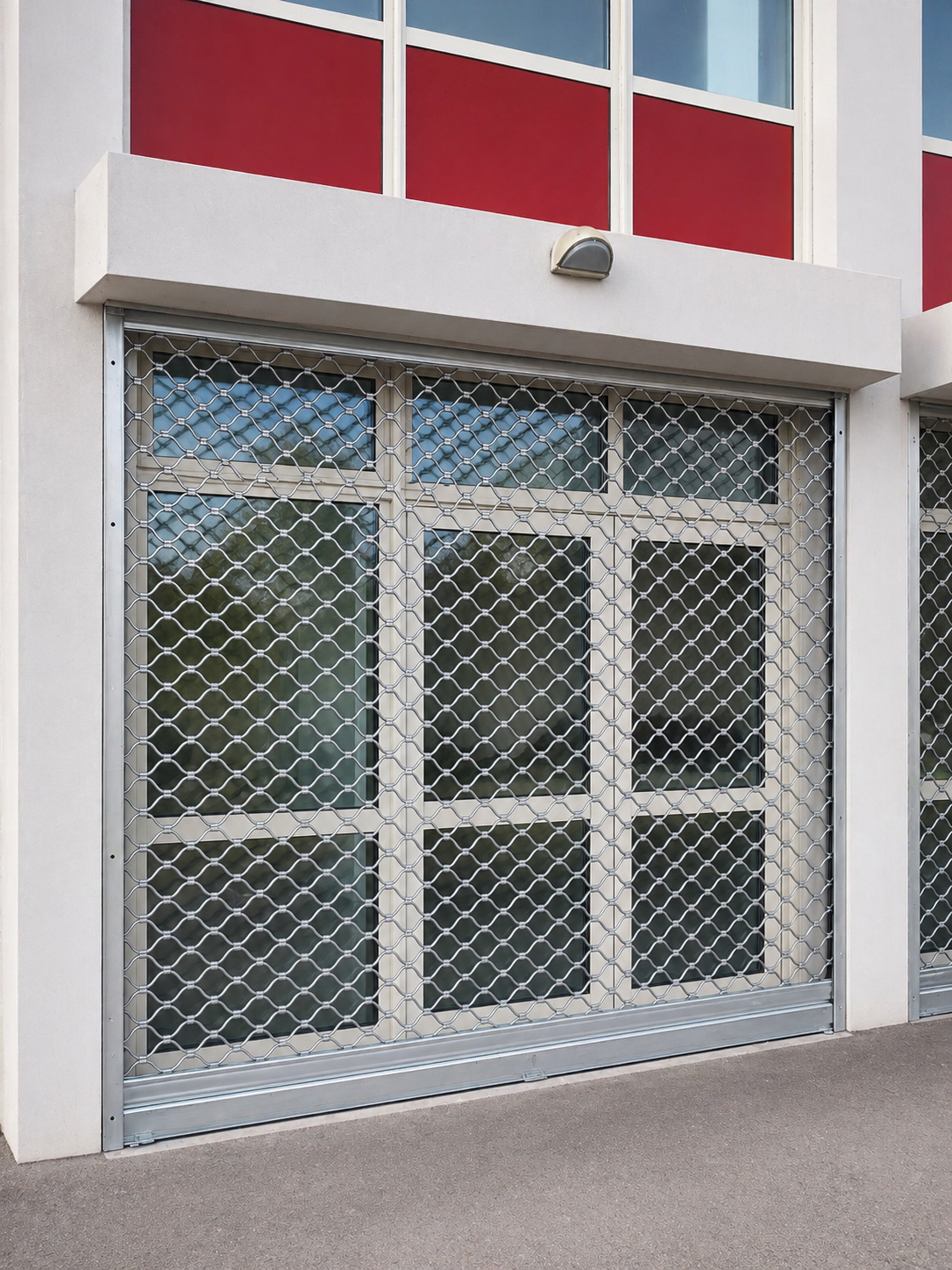 Technicien effectuant une maintenance sur une fermeture industrielle